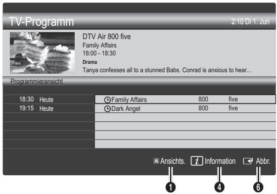 SAMSUNG UE-37C6000 - Verwenden der Programmieransicht - 1