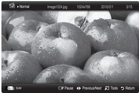 SAMSUNG UE-37C6000 - Viewing a Photo (or Slide Show) - 1