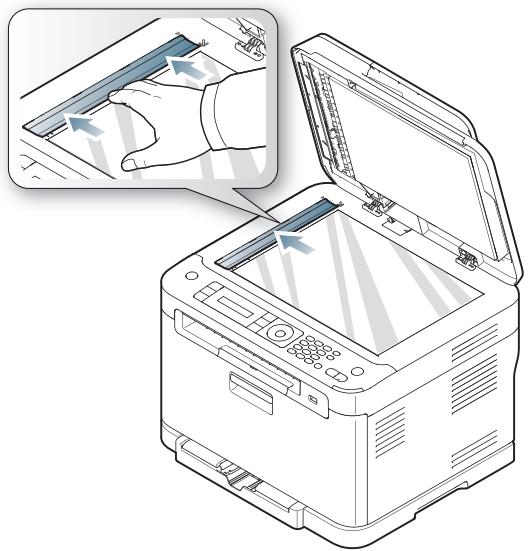 SAMSUNG CLX-3185FW - Nettoyage du scanner - 6
