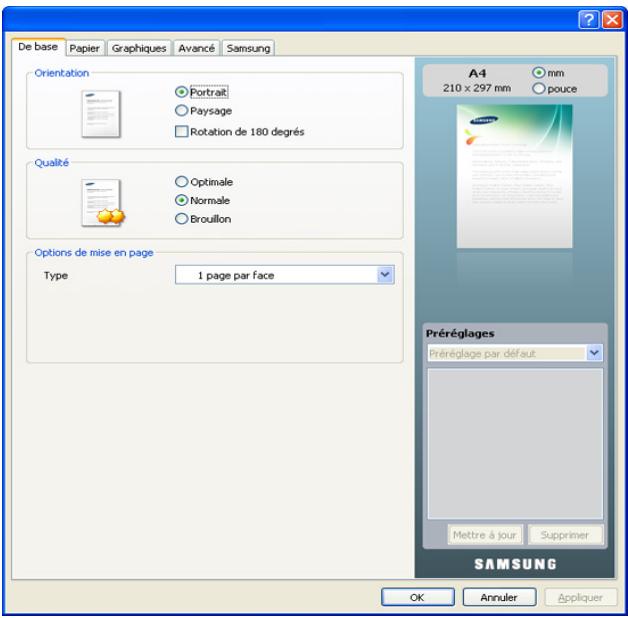 SAMSUNG CLX-3185FW - Ouverture des préférences d'impression - 1