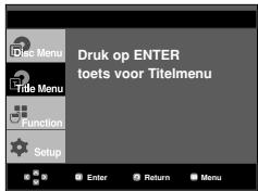 Druk op ENTER toets voor Titelmenu