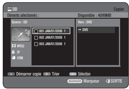 SAMSUNG DVD-HR777 - Utilisation du bouton TITLE LIST - 2
