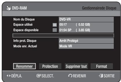 SAMSUNG DVD-HR777 - Modification du nom du disque - 7