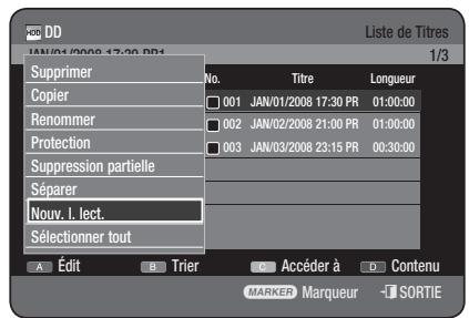 SAMSUNG DVD-HR777 - Utilisation du bouton TITLE LIST - 1