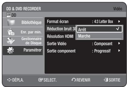 SAMSUNG DVD-HR777 - Réduction bruit 3D (réduction du bruit adaptable au déplacement) - 1