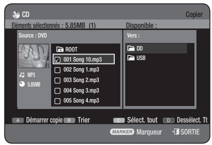 SAMSUNG DVD-HR777 - Copie de fichiers - 1