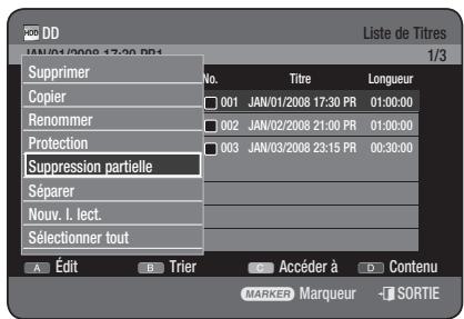 SAMSUNG DVD-HR777 - Utilisation du bouton TITLE LIST - 1
