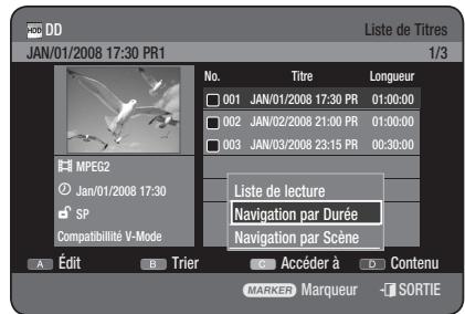 SAMSUNG DVD-HR777 - Utilisation du bouton TITLE LIST - 1