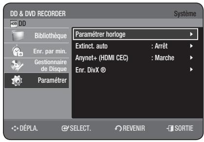 SAMSUNG DVD-HR777 - RéGLAGE DE L'HORLOGE - 3