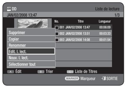 SAMSUNG DVD-HR777 - Utilisation du bouton PLAY LIST - 1