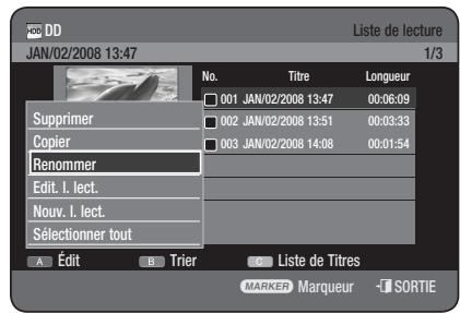 SAMSUNG DVD-HR777 - Utilisation du bouton PLAY LIST - 2