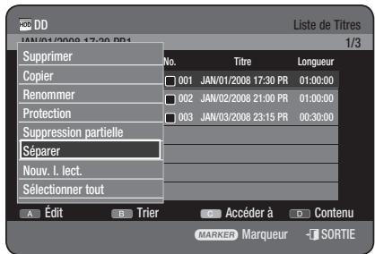 SAMSUNG DVD-HR777 - Utilisation du bouton TITLE LIST - 2