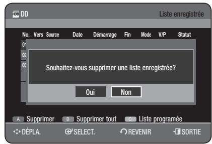 SAMSUNG DVD-HR777 - Effacer la Liste enregistrée - 1