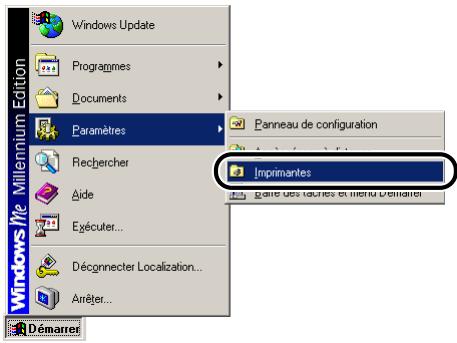 CANON LBP-2900 - Ouverture de la boîte de dialogue [propriétés de l'imprimante] à partir du dossier [imprimantes] - 1
