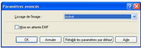 CANON LBP-2900 - Cliquez sur [paramètres avancés] dans la boîte de dialogue [détails de finition]. - 2