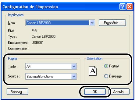 CANON LBP-2900 - Insérez du papier dans le bac multifonctions ou dans le bac à alimentation manuelle. - 2