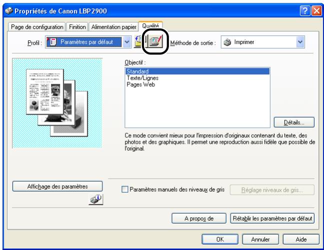 CANON LBP-2900 - Cliquez sur [ ] (modifier un profil) - 1