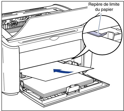 CANON LBP-2900 - Insérez doucement le papier jusqu'à ce qu'il touche le fond du bac, en plaçant vers le haut la face d'impression. - 1