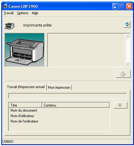 CANON LBP-2900 - Ouvrez la fenêtre d'état de l'imprimante. - 1