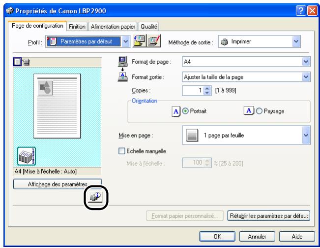 CANON LBP-2900 - Affichage de la fenêtre d'état de l'imprimante - 1