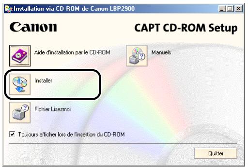 CANON LBP-2900 - Cliquez sur [installer]. - 1
