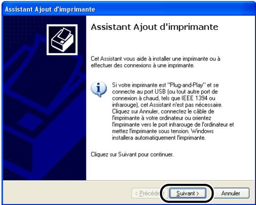 CANON LBP-2900 - La boîte de dialogue [assistant ajout d'imprimante] apparait. - 1