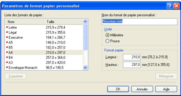 CANON LBP-2900 - Affichez l'onglet [page de configuration], puis cliquez sur [format papier personnalisé]. - 2