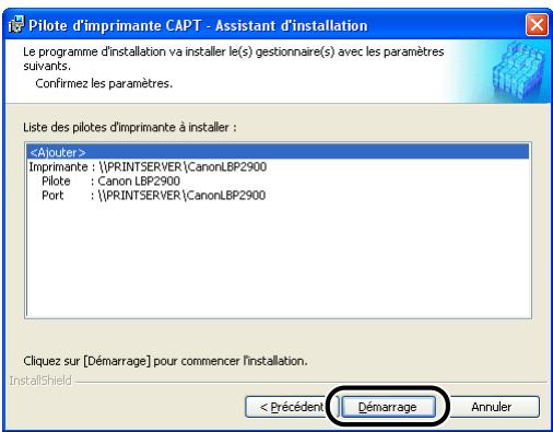 CANON LBP-2900 - Activez l'imprimante réseau pour l'options paramètres de port, puis cliquez sur paramètres. - 4