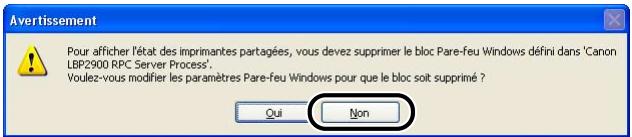 CANON LBP-2900 - Activez l'imprimante réseau pour l'options paramètres de port, puis cliquez sur paramètres. - 5
