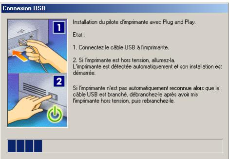 CANON LBP-2900 - Après l'affichage de la fenêtre ci-dessous, allumez l'imprimante. - 1