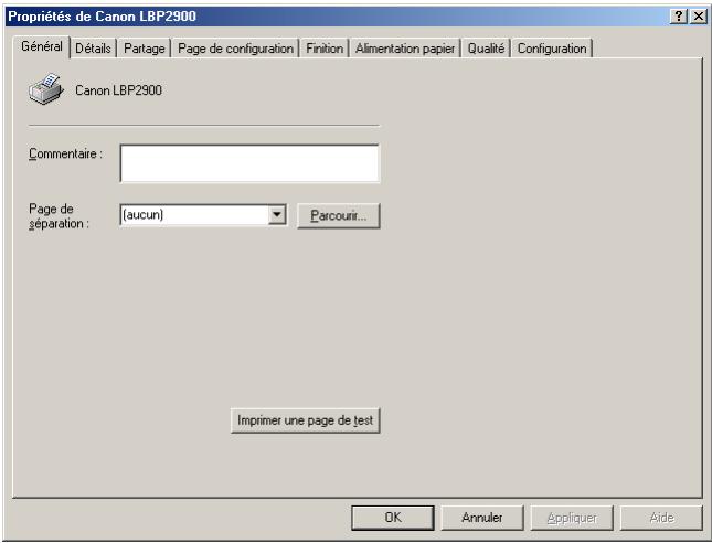 CANON LBP-2900 - Sélectionnez l'icône de votre imprimante, puis sélectionnez [propriétés] dans le menu [fichier]. - 2