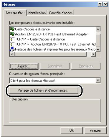 CANON LBP-2900 - Sélectionnez [partage des fichiers et imprimantes pour les réseaux microsoft], puis cliquez sur [OK]. - 2