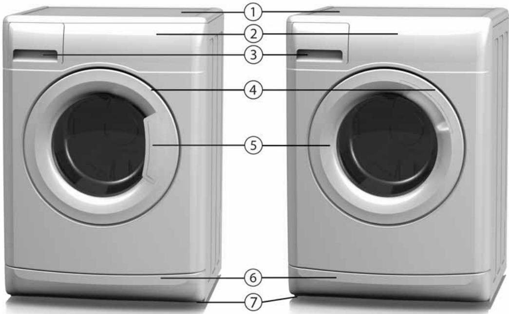 WHIRLPOOL SPA1000 - DESCRIPTION DU LAVE-LINGE - 1