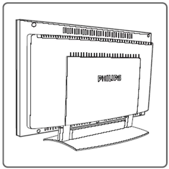 PHILIPS 42HF9442 - Mounting the Television Stand - 1