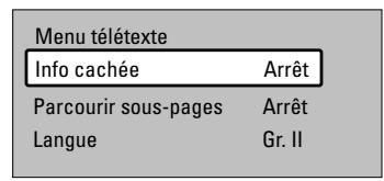 PHILIPS 42PFL7403H - Menu telétexte - 1