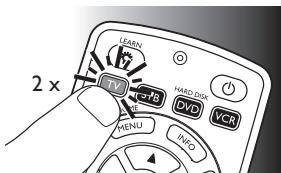 PHILIPS SRP5004/86 - Exempel: ställa in universalfjärrkontrollen för TV:n: - 5
