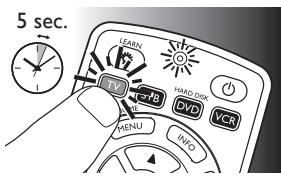 PHILIPS SRP5004/86 - Konfigurere den universelle fjernkontrollen - 1