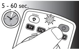PHILIPS SRP5004/86 - Voorbeeld: de universele afstandsbediening instellen voor bediening van uw TV: - 3