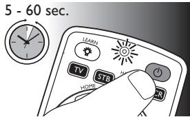 PHILIPS SRP5004/86 - Exempel: ställa in universalfjärrkontrollen för TV:n: - 3