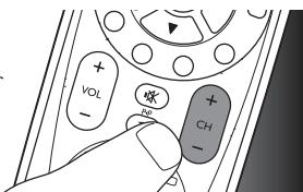 PHILIPS SRP5004/86 - Eksempel: afprøvning af universalfjernbetjeningen på dit TV: - 2