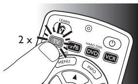 PHILIPS SRP5004/86 - Example: setting up the universal remote control to operate your TV: - 5