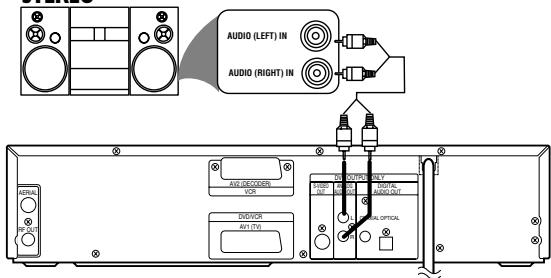 PHILIPS DVD757VR - Raccordement à une chaîne audio (pour les fonctions DVD) - 1