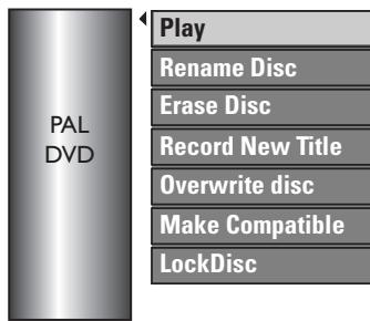 PHILIPS DVDR3355 - Accès au menu d'édition du disque - 2