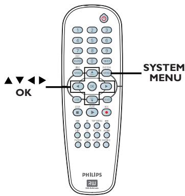 PHILIPS DVDR3355 - Accès au menu Système - Lecture - 1