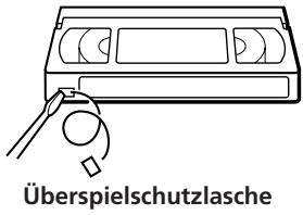 SONY SLV-E730NP - So schützen Sie eine Aufnahme vor versehentlichem Überspielen - 1