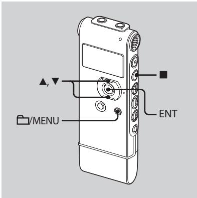SONY ICD-UX81 - Stap 2: De klok instellen - 1