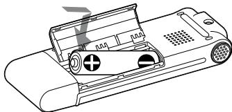 SONY ICD-UX81 - Insertion de la pile - 2