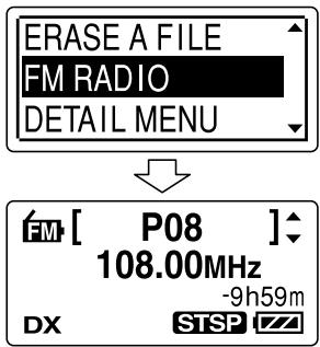 SONY ICD-UX81 - Sintonización de una emisora de radio FM - 2