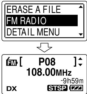 SONY ICD-UX81 - Tuning in an FM radio Station - 2