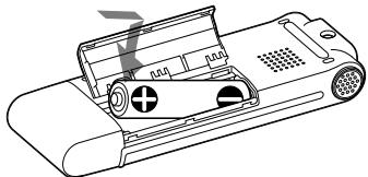 SONY ICD-UX81 - Inserting the battery - 2